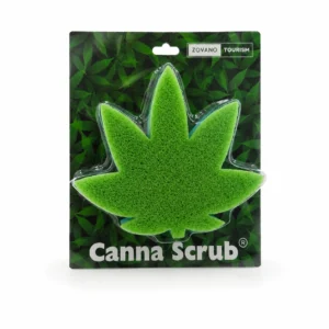 Canna Scrub – Cannabis Leaf Schuurspons | Groen Weed Scrub Spons