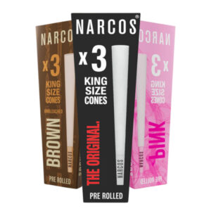 Narcos King Size Cones – Brown, Original, Pink Editions
