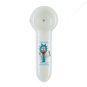 Rick & Morty Witte Glass Pipe
