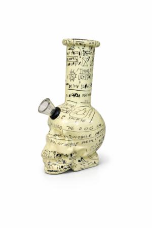 Mini Glass Bong Skull 15cm