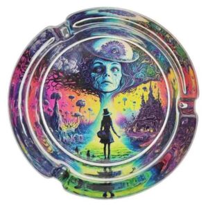 ashtray-round-glass-10cm-psychedelic-series-design-2-wonderland-2-600x599-1.jpg 10cm Ashtray Round Glas Psych Series Wonderland 2
