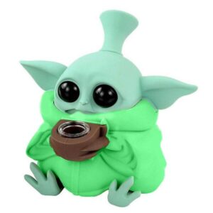 baby-yoda-silicone-bong-13cm-groen.jpg Baby Yoda Silicone Bong – 13CM